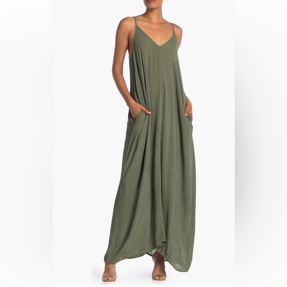 Nordstrom Olive Green Maxi Dress